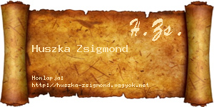 Huszka Zsigmond névjegykártya