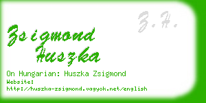 zsigmond huszka business card